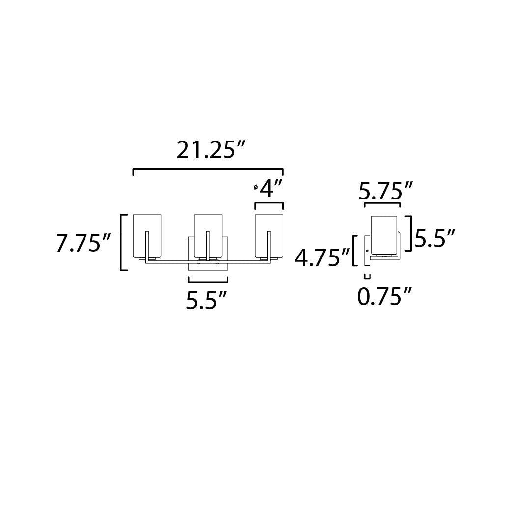 Maxim Lighting DART 21283SWBK Bathroom Fixture Transitional - Black