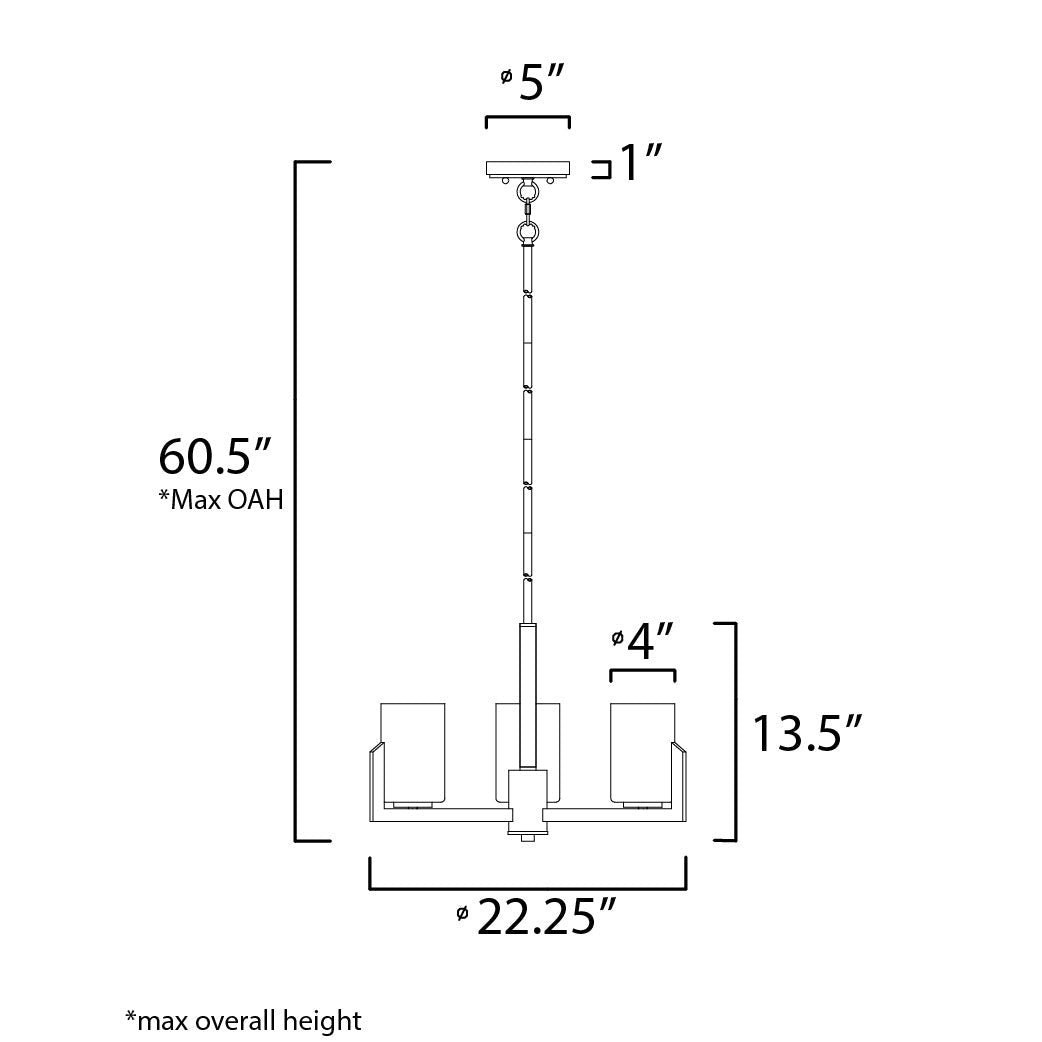 Maxim Lighting DART 21285SWSBR Mini Chandelier Transitional - Brass