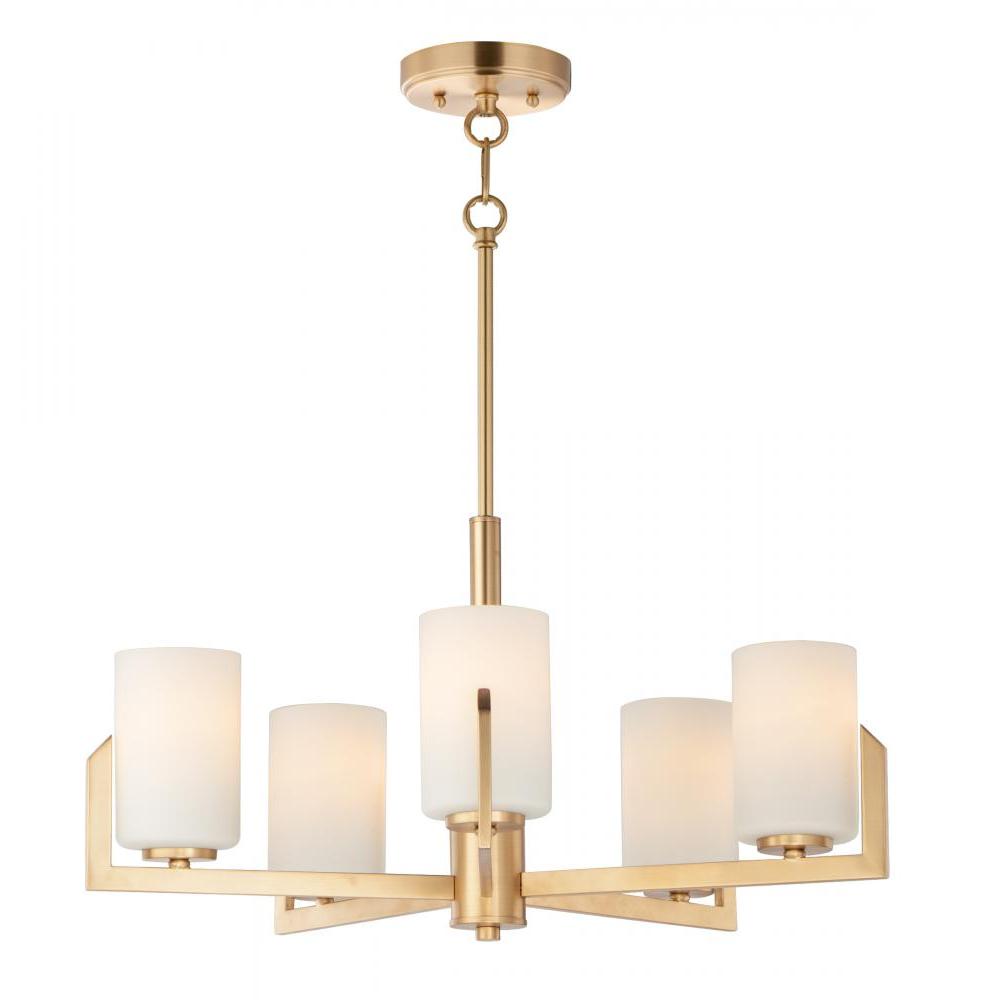Dart 26 Inch Semi Flush Mount Light – Satin Brass