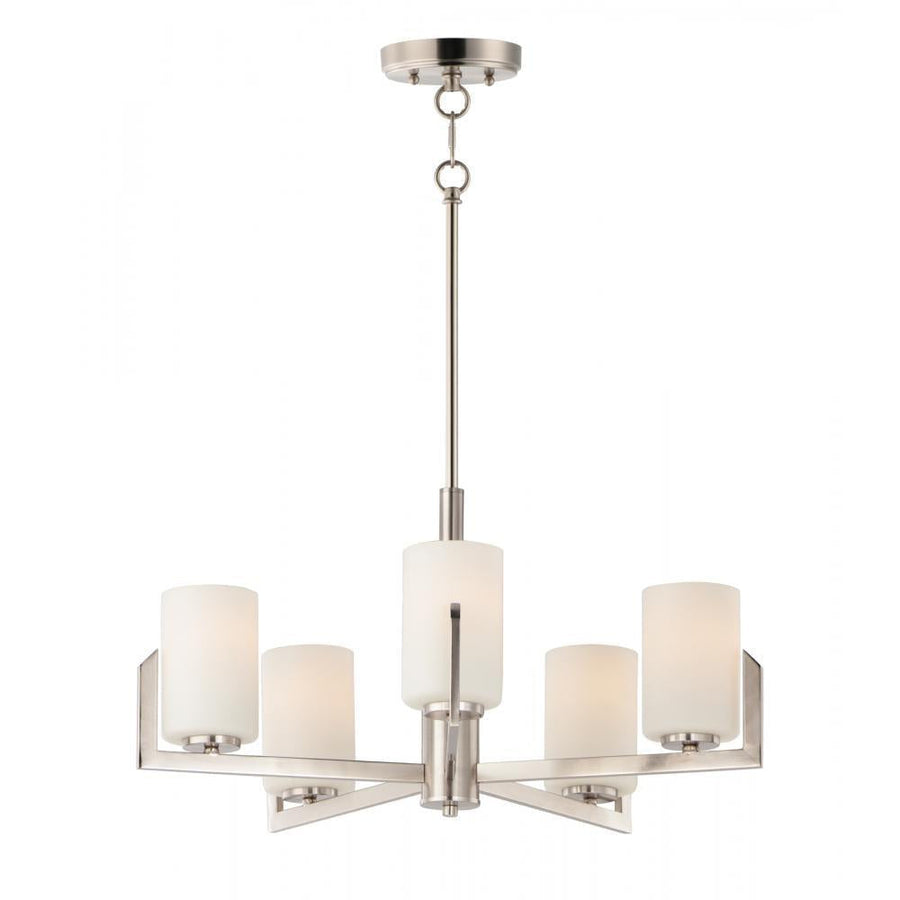 Dart 26 Inch Semi Flush Mount Light – Satin Nickel