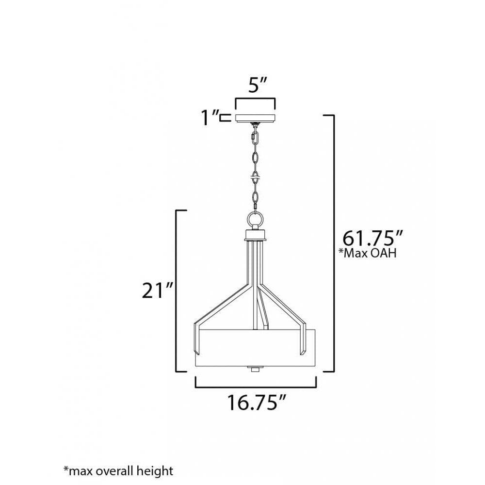 Maxim Lighting DART 21287SWSN Pendant Transitional - Nickel