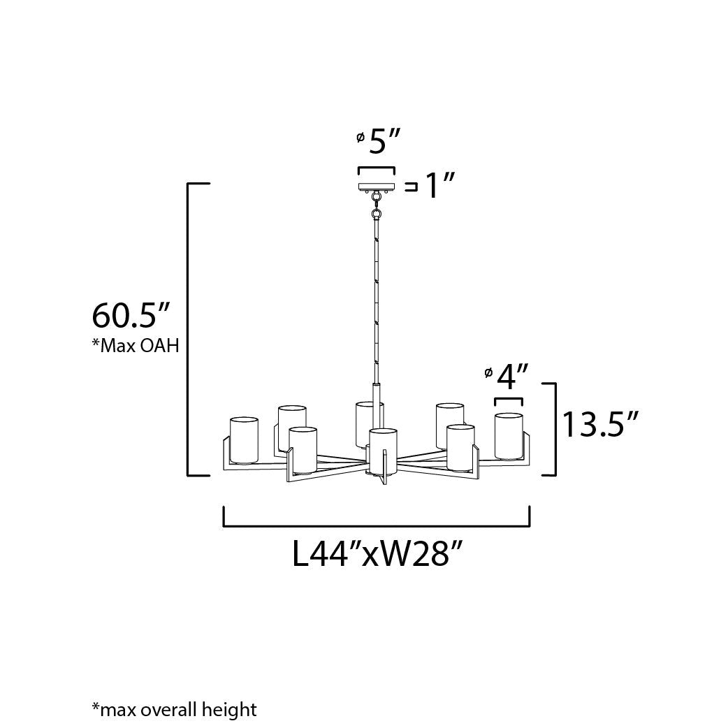 Maxim Lighting DART 21288SWSN Chandelier Transitional - Nickel