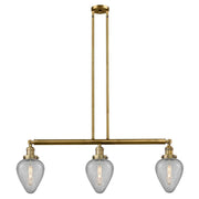 Geneseo - 3 Light - 38 inch - Brushed Brass - Stem Hung - Adjustable Island Light