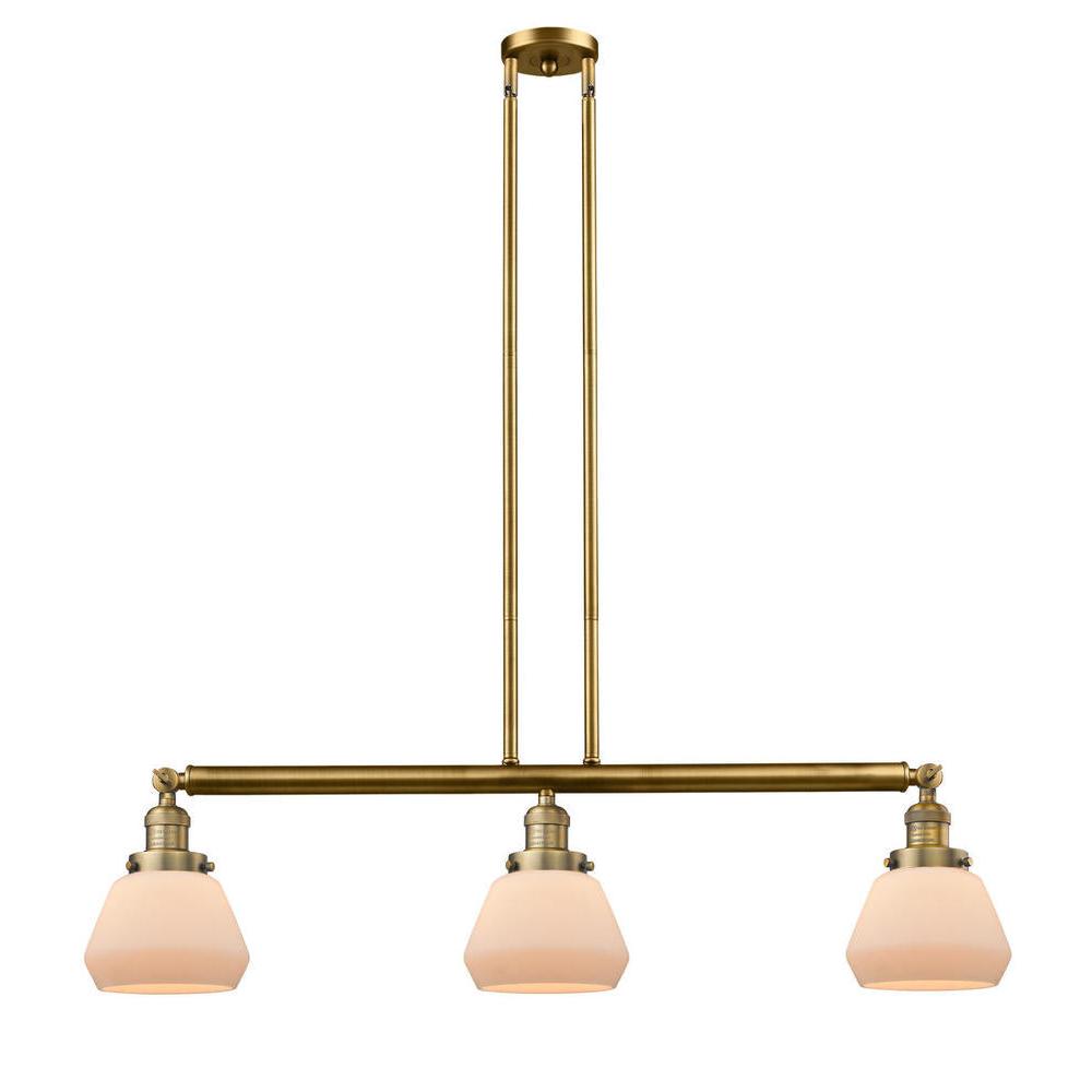 Fulton - 3 Light - 39 inch - Brushed Brass - Stem Hung - Adjustable Island Light