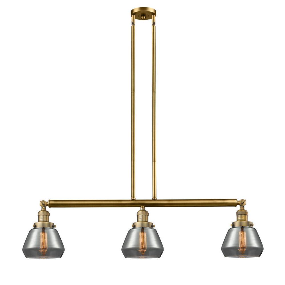 Fulton - 3 Light - 39 inch - Brushed Brass - Stem Hung - Adjustable Island Light