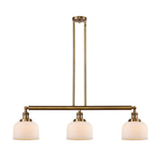 Bell - 3 Light - 41 inch - Brushed Brass - Stem Hung - Adjustable Island Light