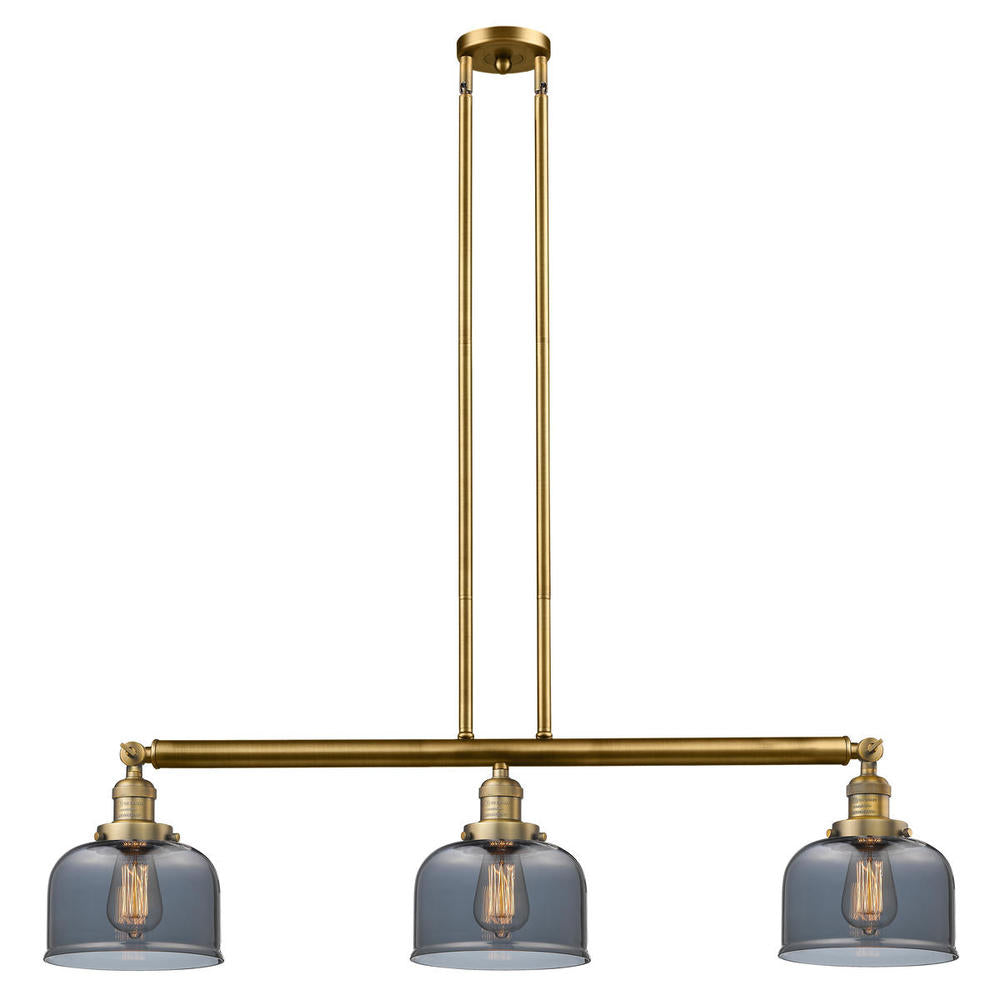 Bell - 3 Light - 41 inch - Brushed Brass - Stem Hung - Adjustable Island Light