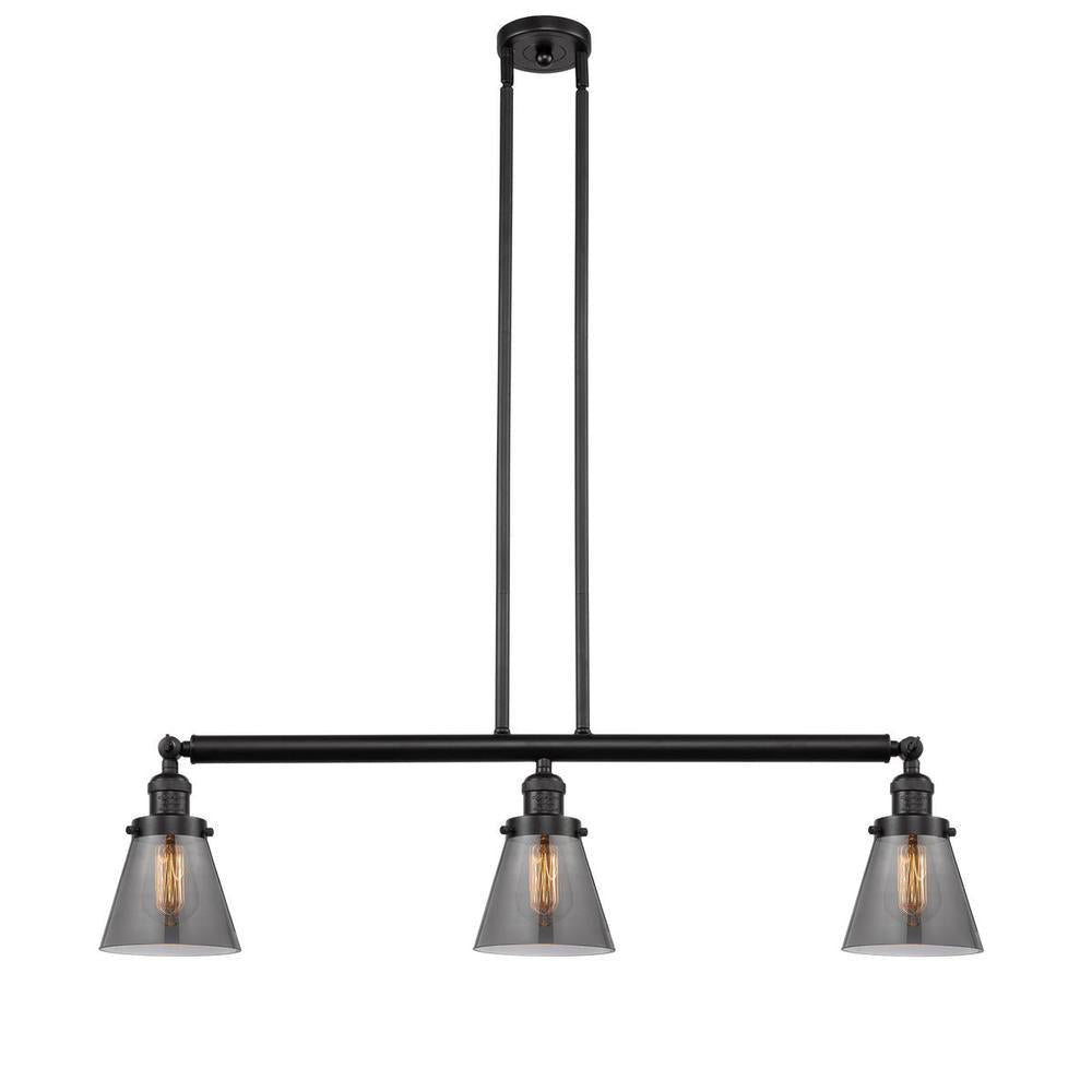 Cone - 3 Light - 39 inch - Oil Rubbed Bronze - Stem Hung - Adjustable Island Light