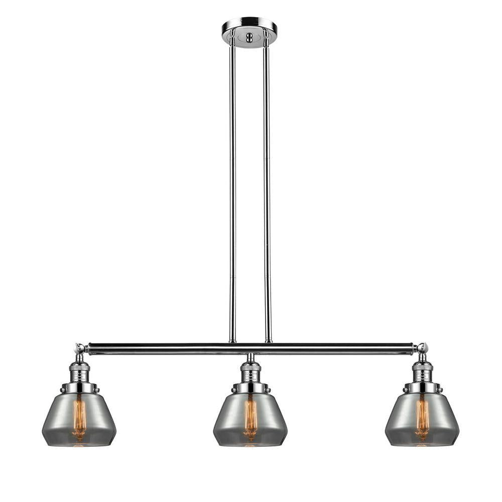 Fulton - 3 Light - 39 inch - Polished Nickel - Stem Hung - Adjustable Island Light
