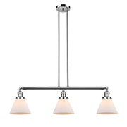 Cone - 3 Light - 40 inch - Polished Nickel - Stem Hung - Adjustable Island Light