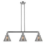 Cone - 3 Light - 40 inch - Polished Nickel - Stem Hung - Adjustable Island Light