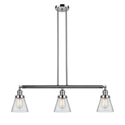 Cone - 3 Light - 39 inch - Polished Nickel - Stem Hung - Adjustable Island Light