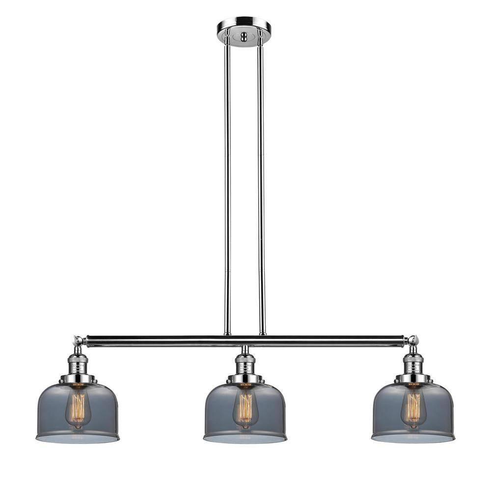 Bell - 3 Light - 41 inch - Polished Nickel - Stem Hung - Adjustable Island Light