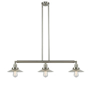 Halophane - 3 Light - 41 inch - Brushed Satin Nickel - Stem Hung - Adjustable Island Light