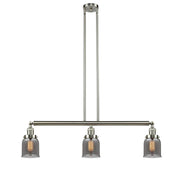 Bell - 3 Light - 38 inch - Brushed Satin Nickel - Stem Hung - Adjustable Island Light