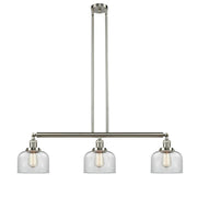 Bell - 3 Light - 41 inch - Brushed Satin Nickel - Stem Hung - Adjustable Island Light