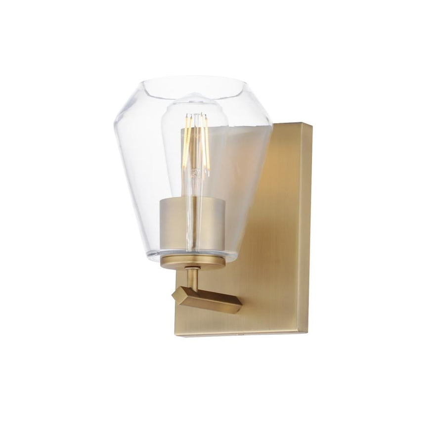 Maxim Lighting 21331CLNAB Geode 5.25 Wall Sconce - Natural Aged Brass