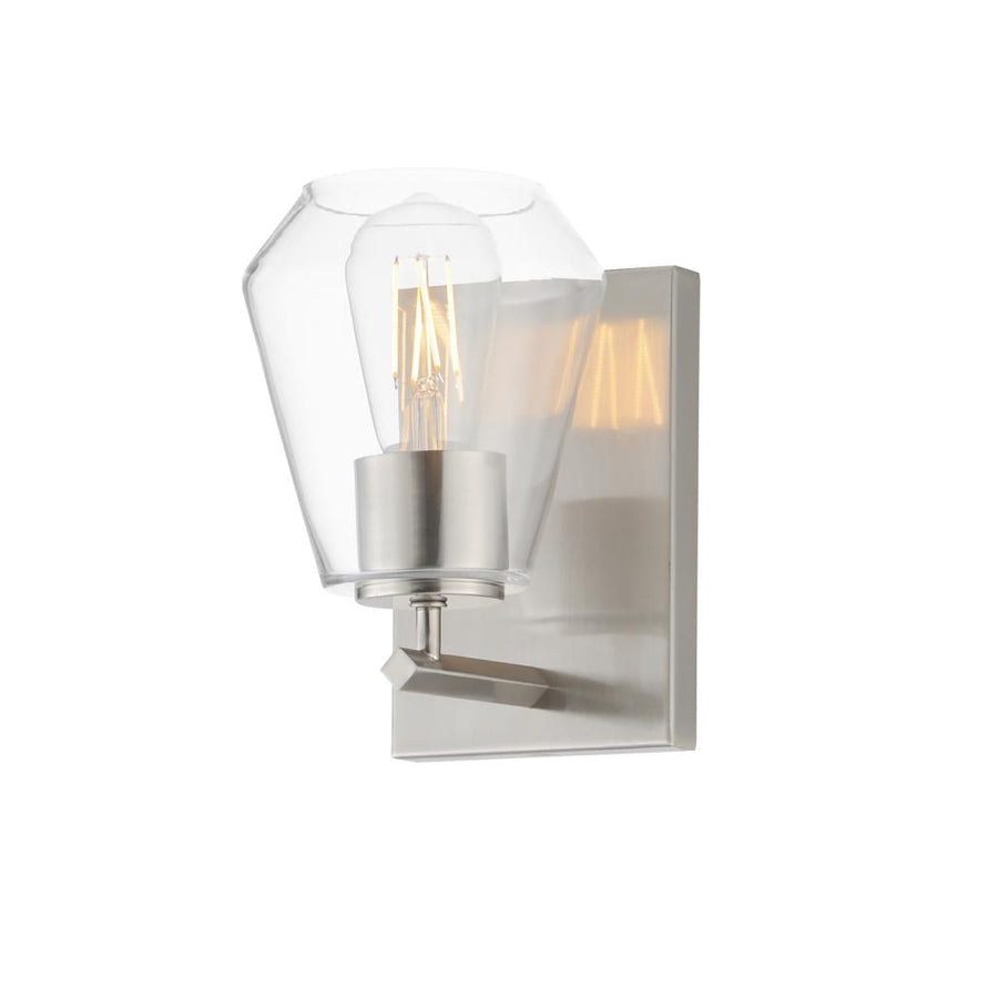 Maxim Lighting 21331CLSN Geode 5.25 Wall Sconce - Satin Nickel