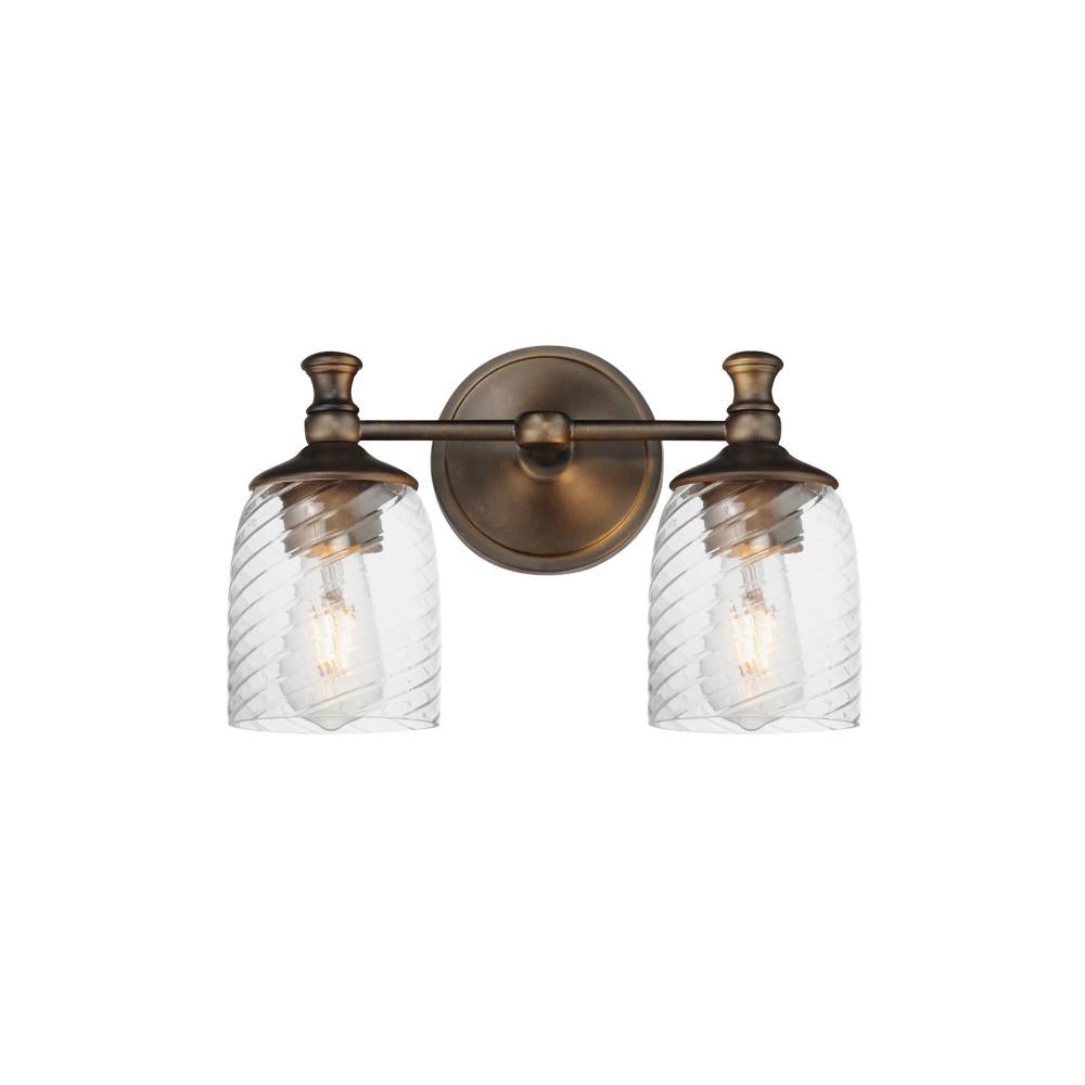 Swirl 14 Inch Bathroom Vanity - Antique Bronze