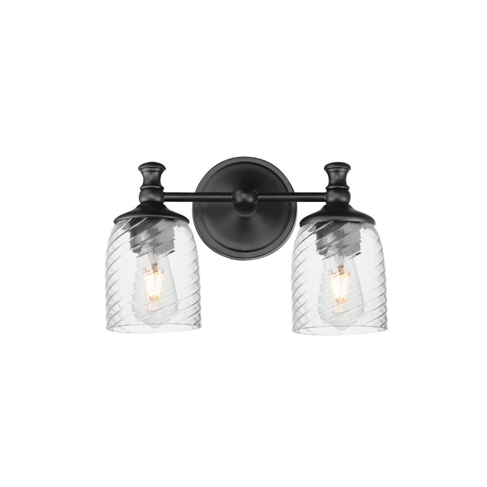 Swirl 14 Inch Bathroom Vanity - Black