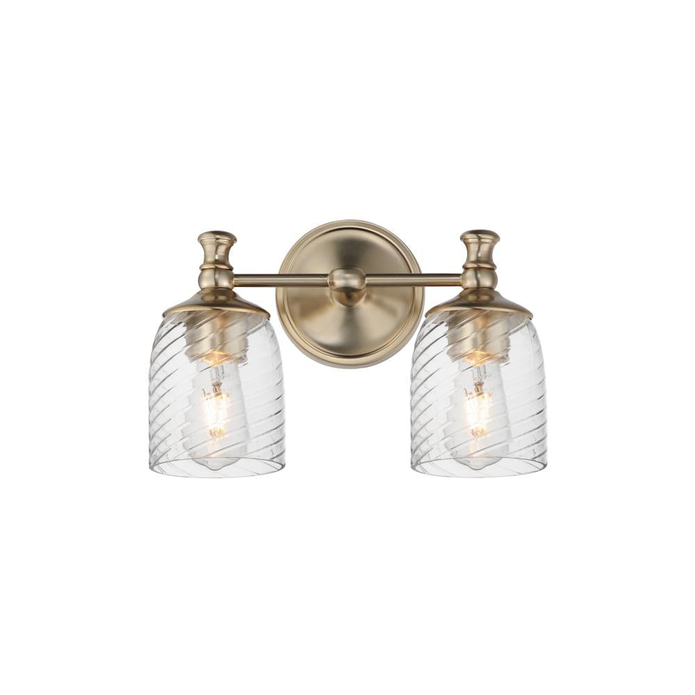 Swirl 14 Inch Bathroom Vanity - Satin Champagne