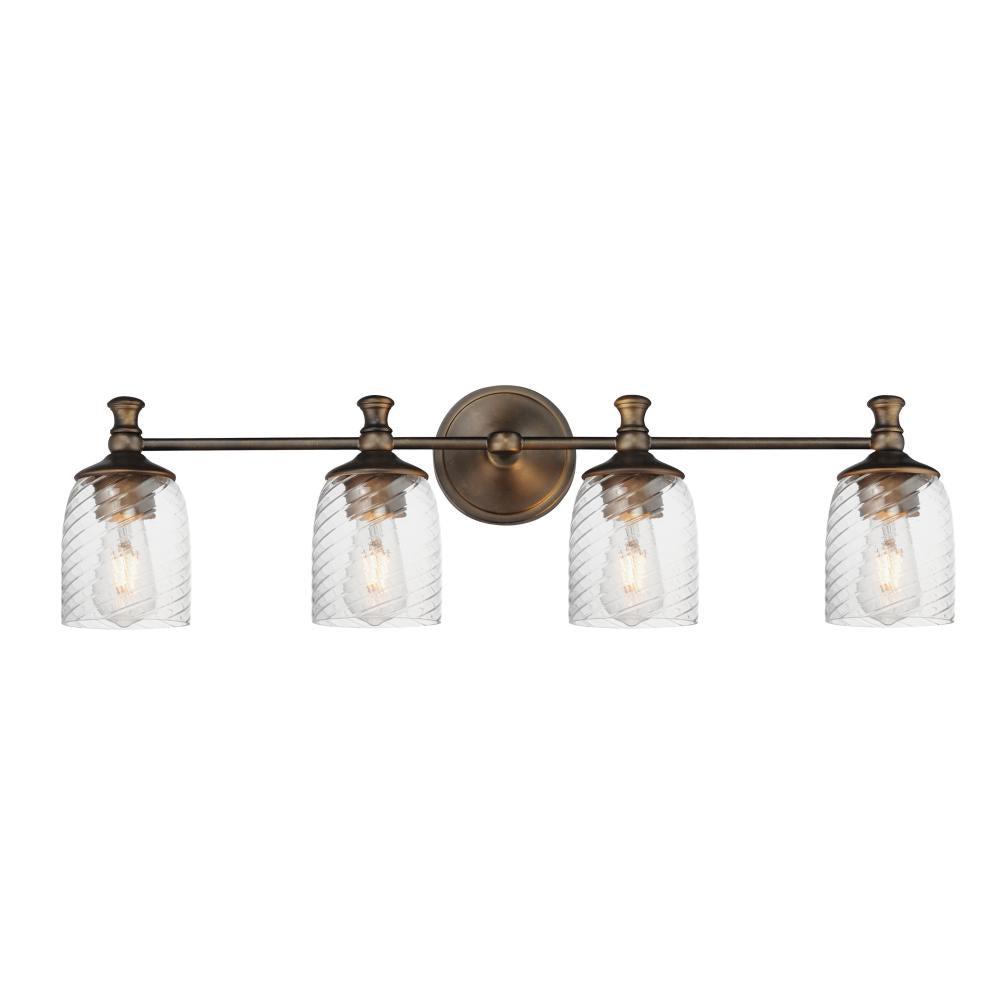 Swirl 32.5 Inch Bathroom Vanity - Antique Bronze