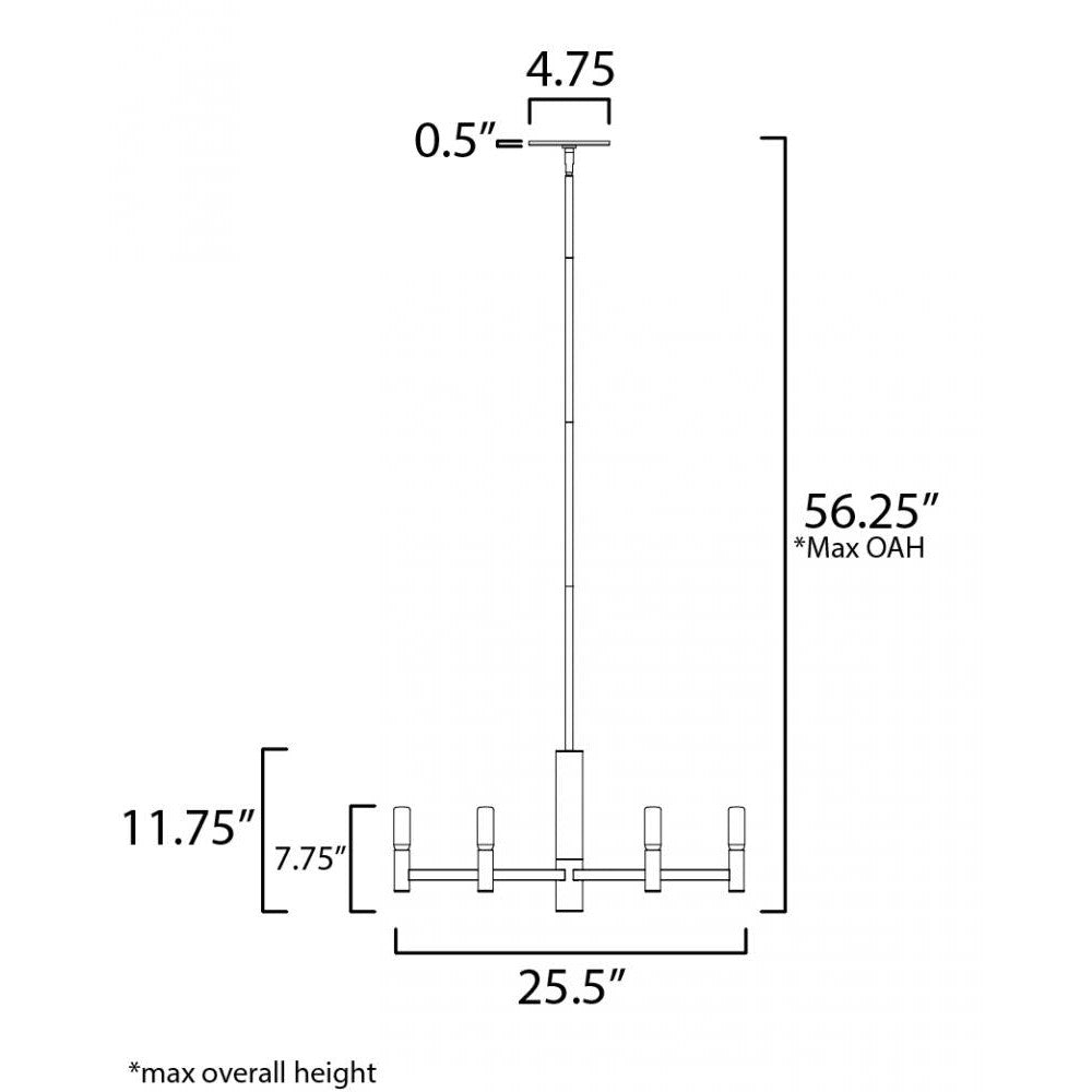 Maxim Lighting EMANA 21366BK Chandelier - Black