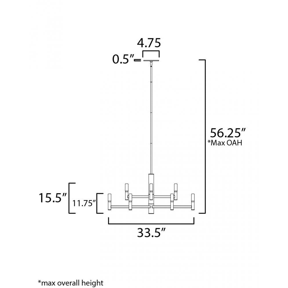 Maxim Lighting EMANA 21369NAB Chandelier - Brass