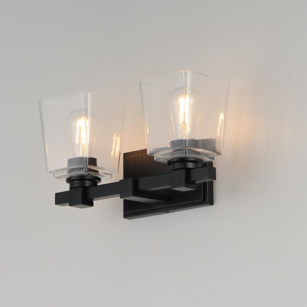 Maxim Lighting CUBOS 21382CLBK Sconce - Black