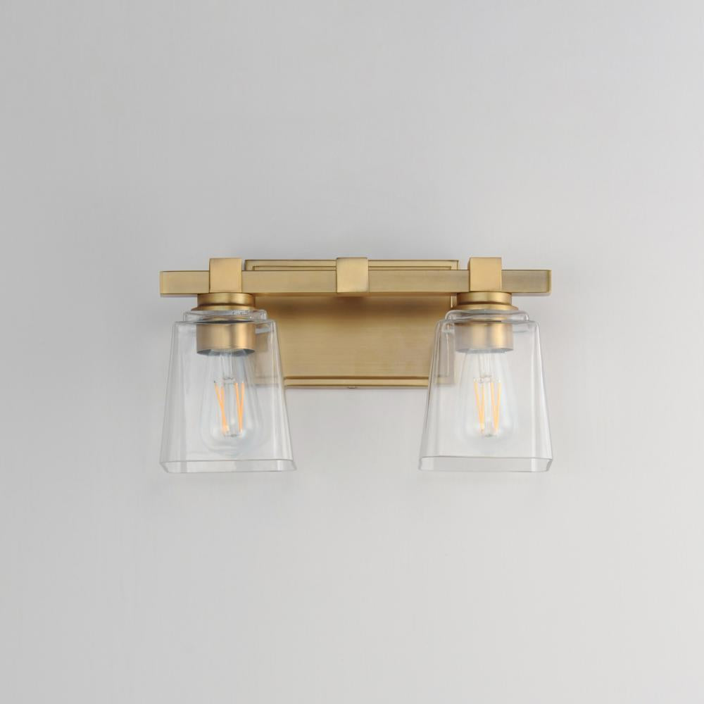 Maxim Lighting CUBOS 21382CLNAB Sconce - Brass