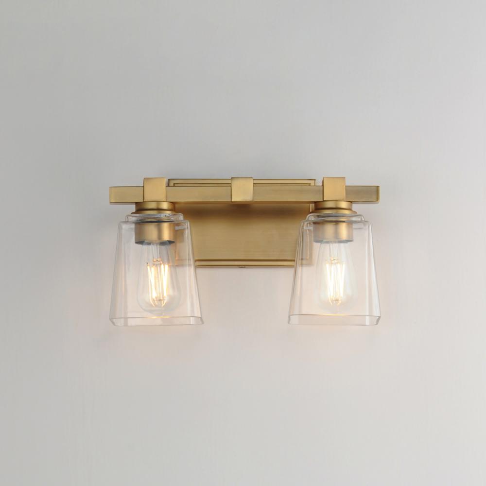 Maxim Lighting CUBOS 21382CLNAB Sconce - Brass