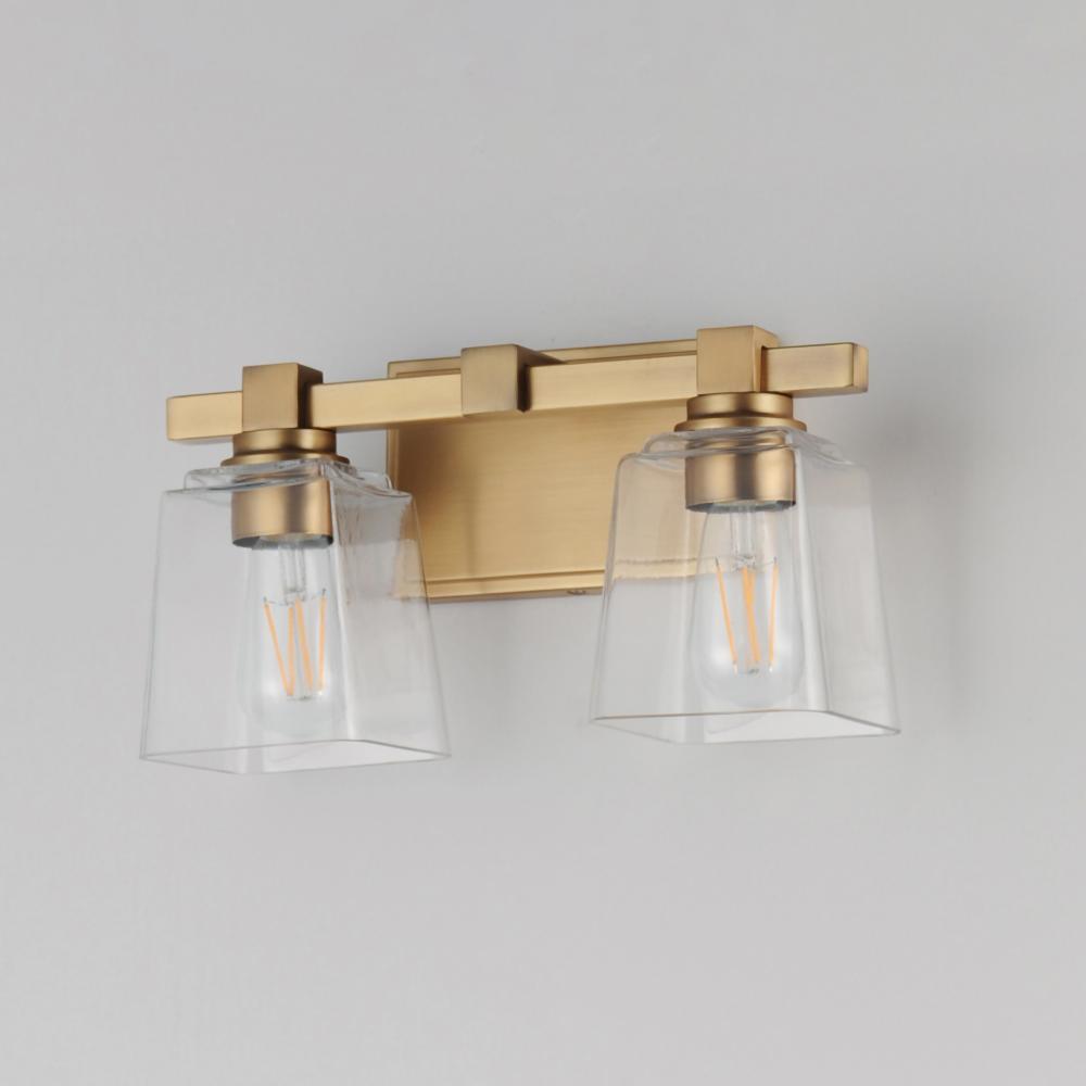 Maxim Lighting CUBOS 21382CLNAB Sconce - Brass