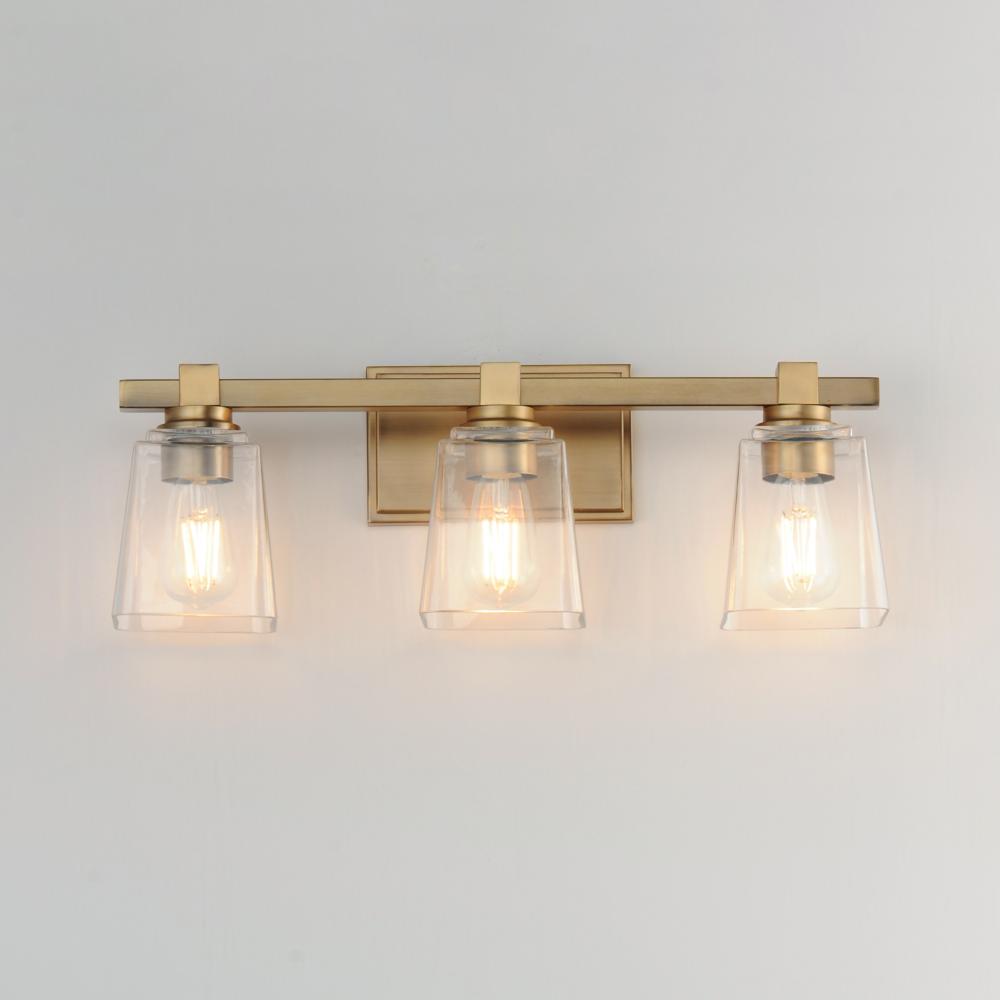 Maxim Lighting CUBOS 21383CLNAB Sconce - Brass