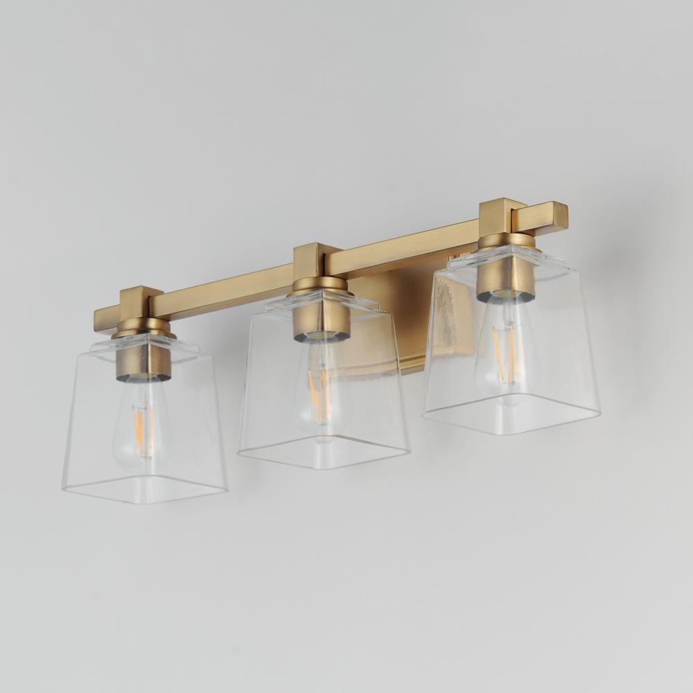 Maxim Lighting CUBOS 21383CLNAB Sconce - Brass