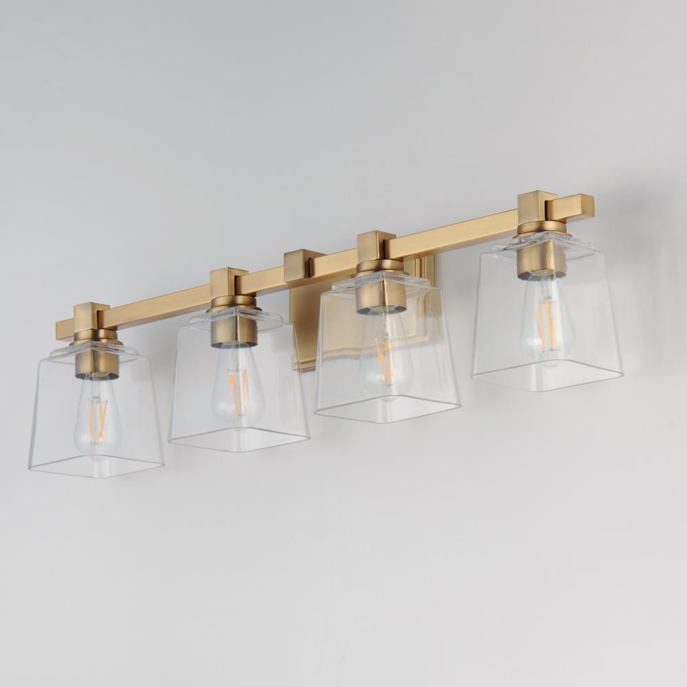 Maxim Lighting CUBOS 21384CLNAB Sconce - Brass