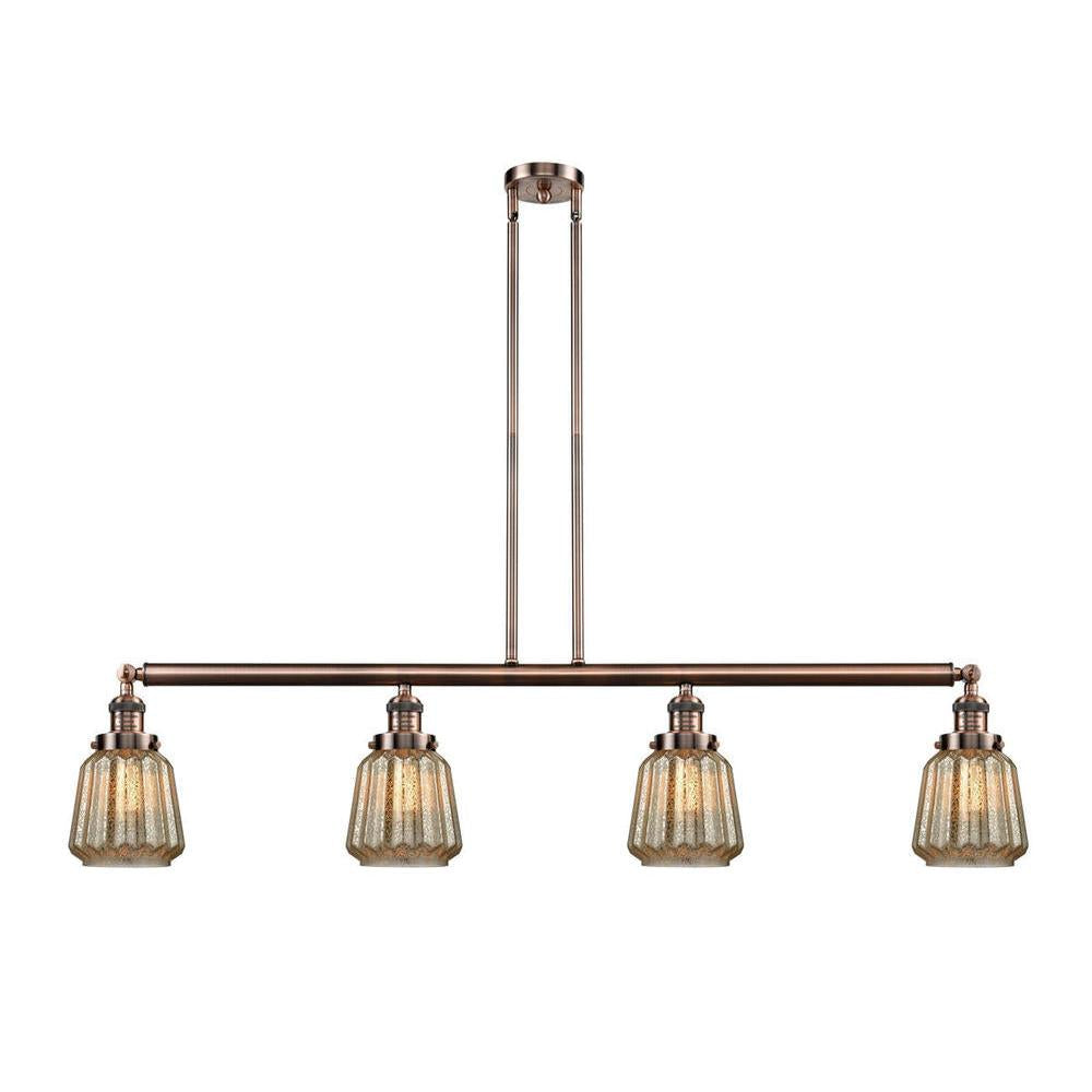 Chatham - 4 Light - 51 inch - Antique Copper - Stem Hung - Island Light