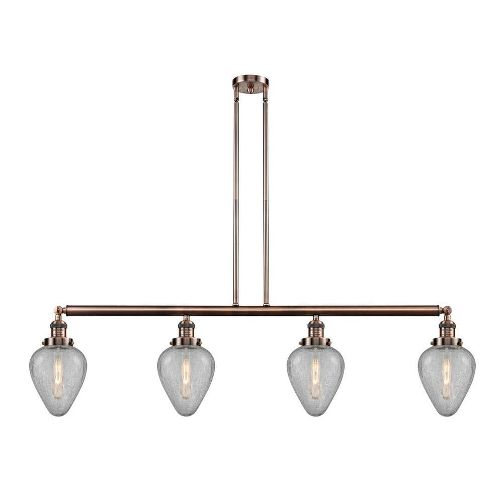 Geneseo - 4 Light - 52 inch - Antique Copper - Stem Hung - Island Light