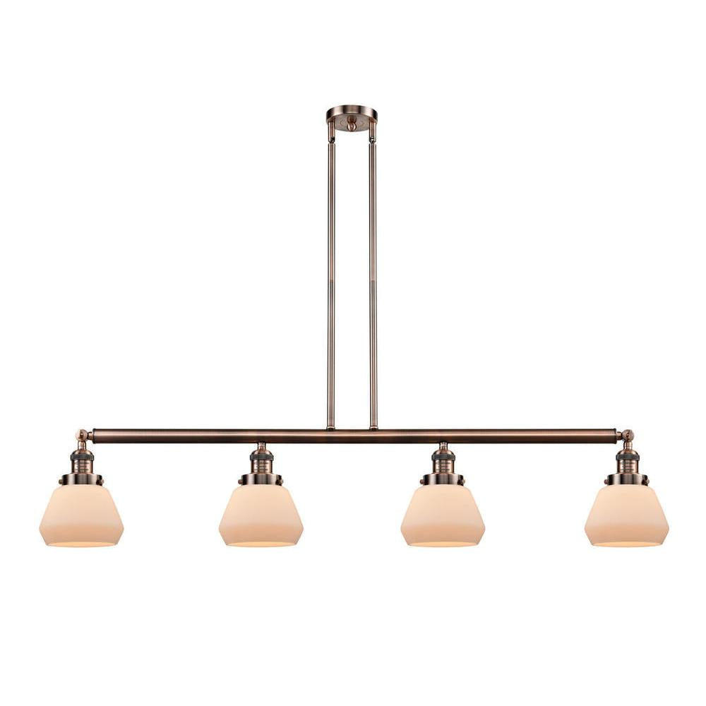Fulton - 4 Light - 51 inch - Antique Copper - Stem Hung - Island Light