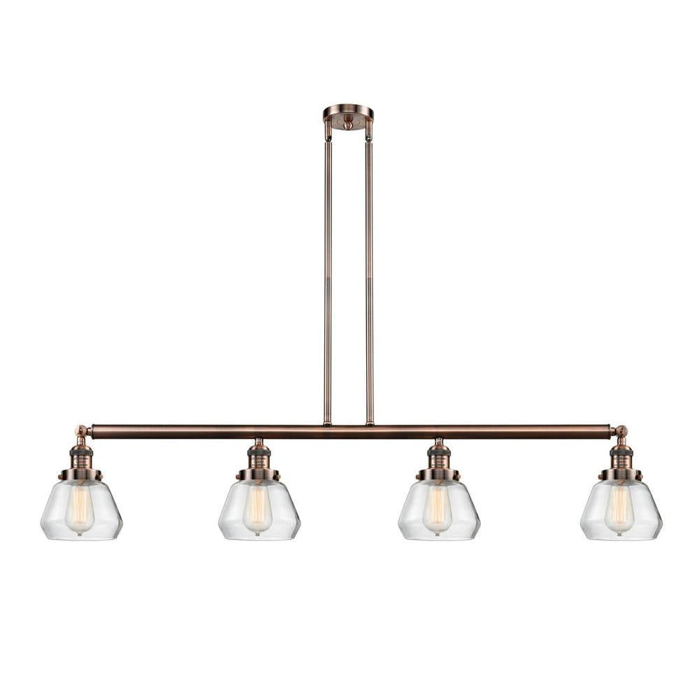 Fulton - 4 Light - 51 inch - Antique Copper - Stem Hung - Island Light