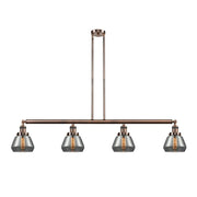 Fulton - 4 Light - 51 inch - Antique Copper - Stem Hung - Island Light