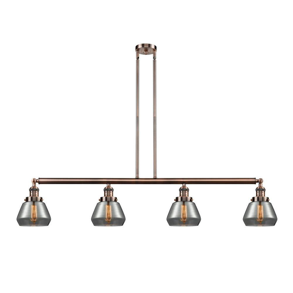 Fulton - 4 Light - 51 inch - Antique Copper - Stem Hung - Island Light