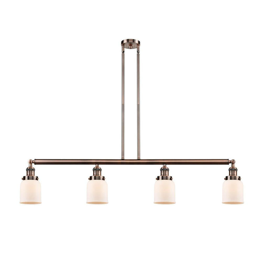 Bell - 4 Light - 50 inch - Antique Copper - Stem Hung - Island Light