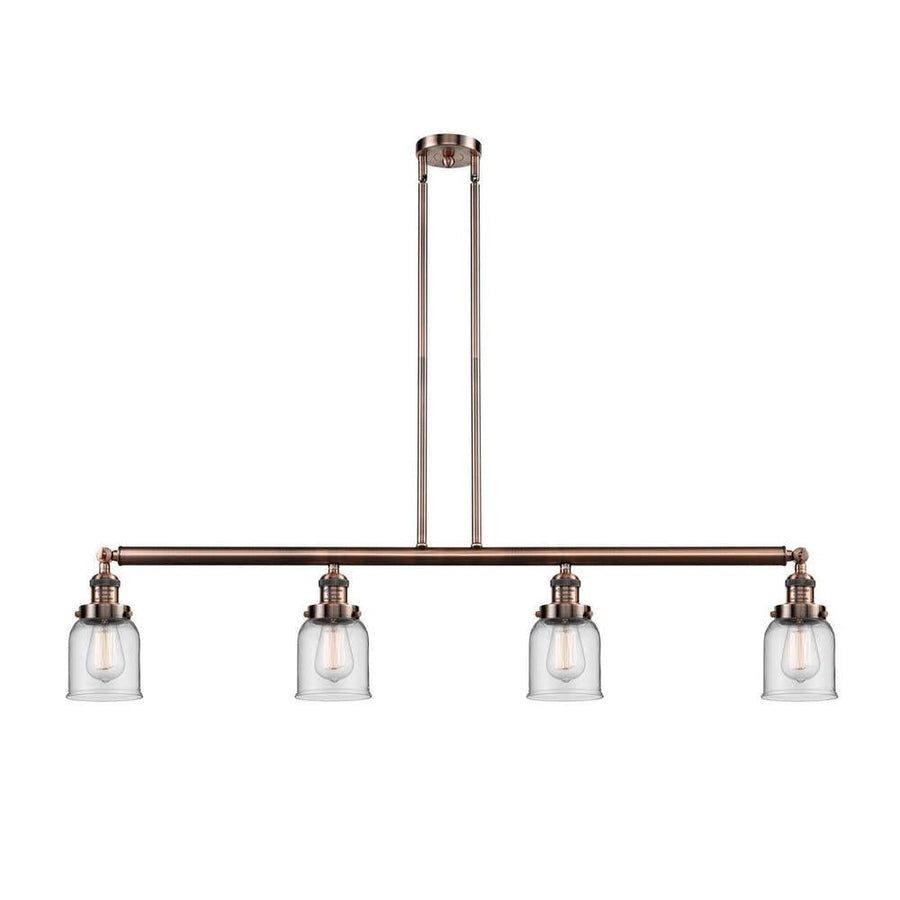 Bell - 4 Light - 50 inch - Antique Copper - Stem Hung - Island Light