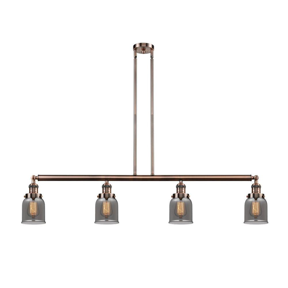 Bell - 4 Light - 50 inch - Antique Copper - Stem Hung - Island Light