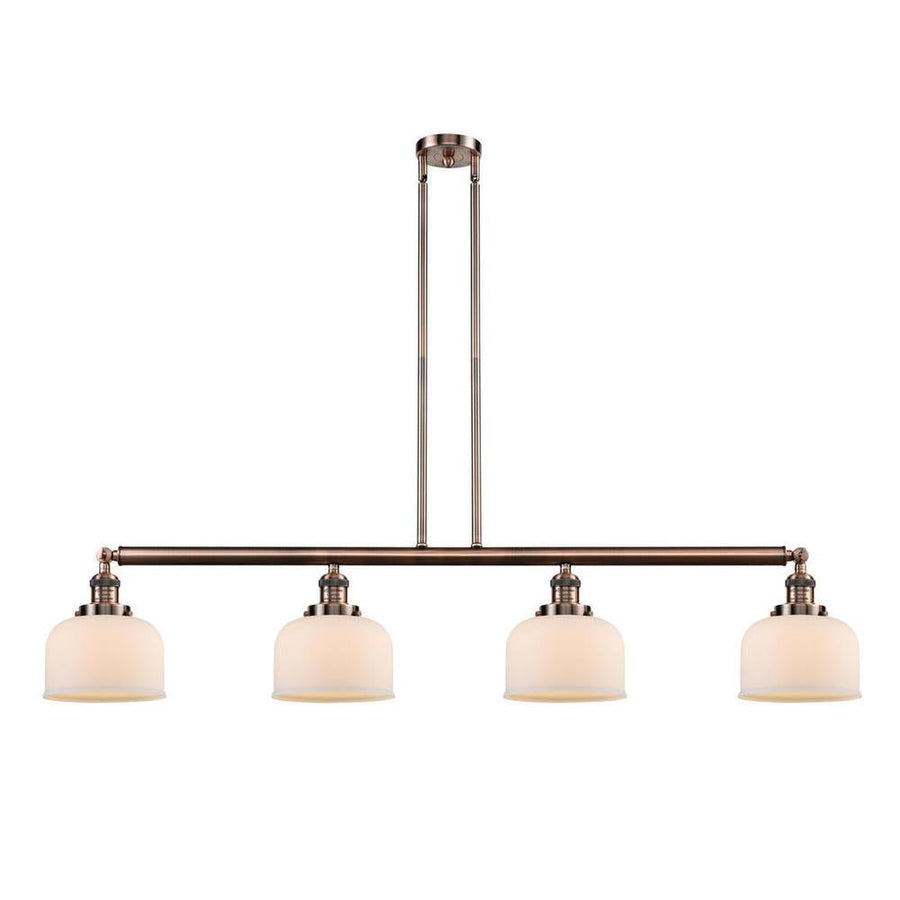 Bell - 4 Light - 53 inch - Antique Copper - Stem Hung - Island Light