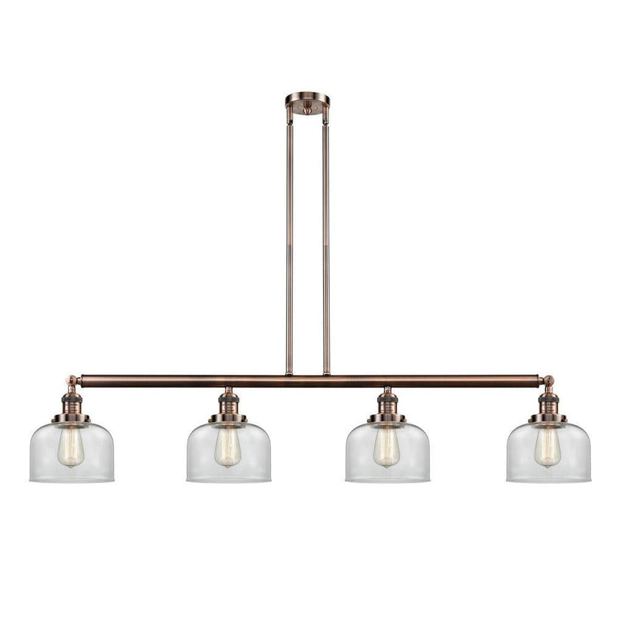 Bell - 4 Light - 53 inch - Antique Copper - Stem Hung - Island Light