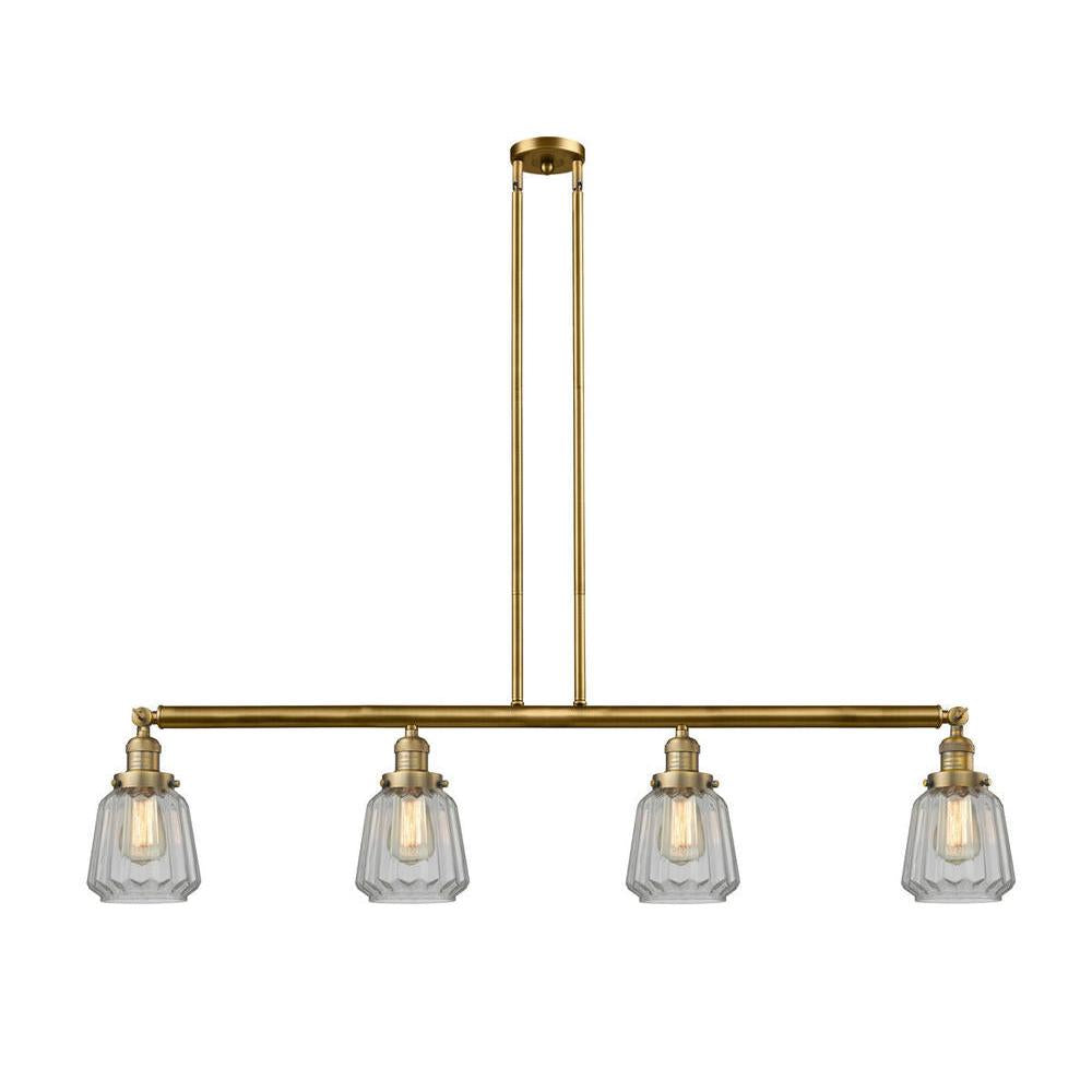 Chatham - 4 Light - 51 inch - Brushed Brass - Stem Hung - Adjustable Island Light