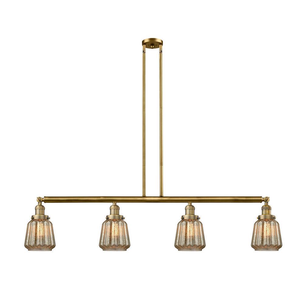 Chatham - 4 Light - 51 inch - Brushed Brass - Stem Hung - Adjustable Island Light