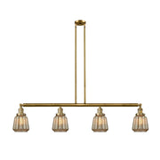 Chatham - 4 Light - 51 inch - Brushed Brass - Stem Hung - Adjustable Island Light