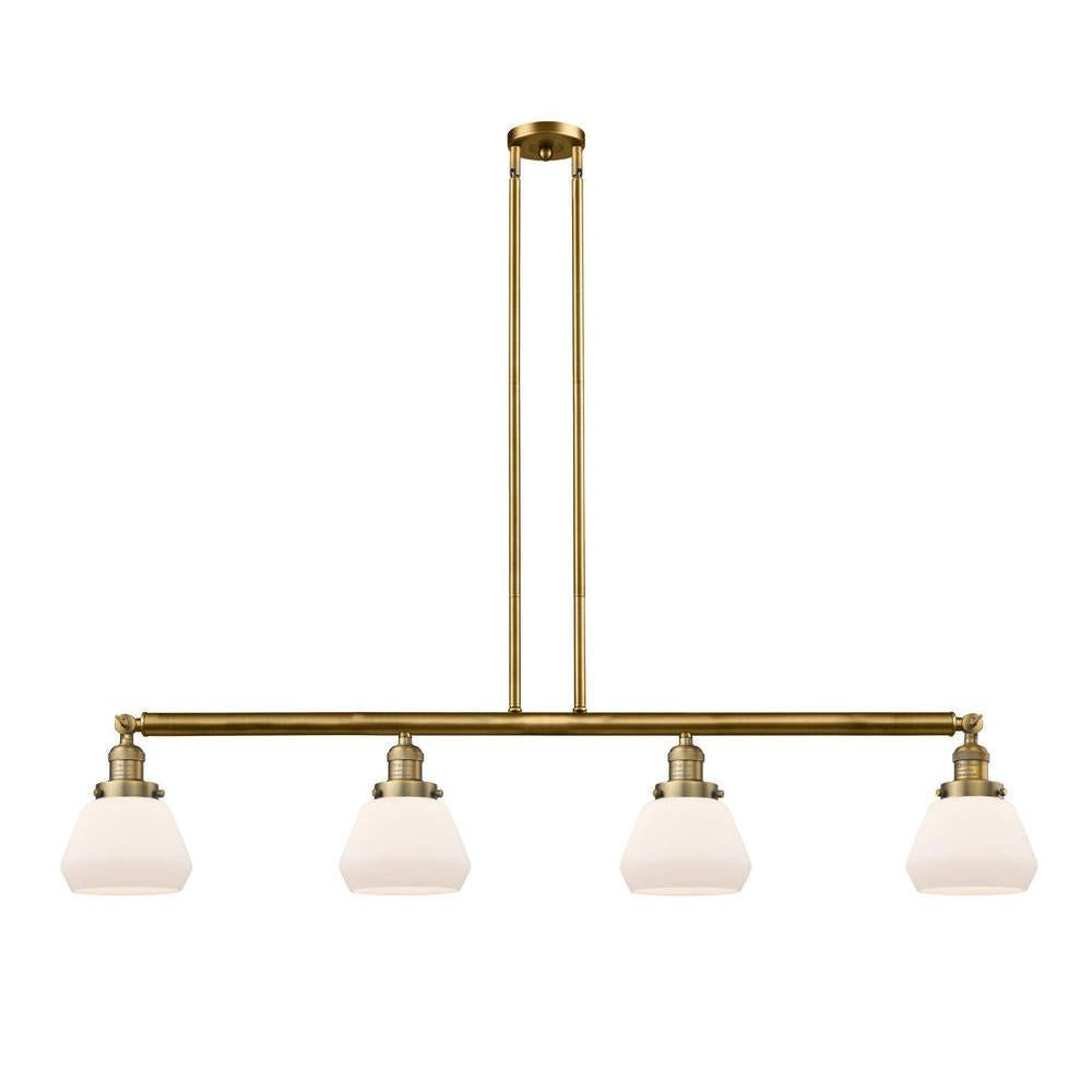 Fulton - 4 Light - 51 inch - Brushed Brass - Stem Hung - Adjustable Island Light